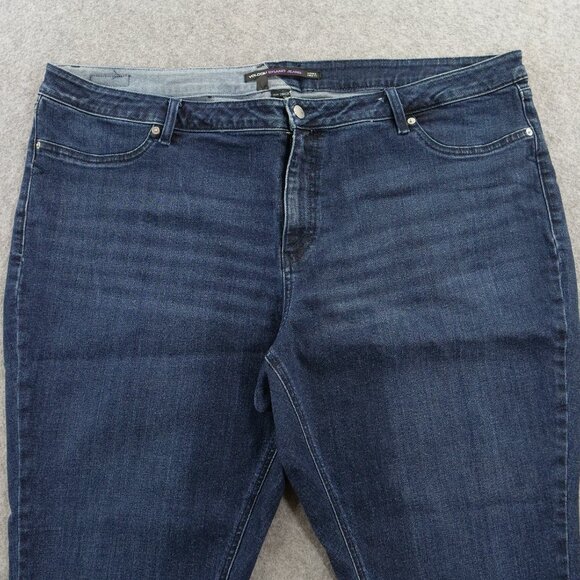 Volcom Jeans Womens 24 W Plus Blue Skinny Ankle Legging Fit Stretch Zip Fly - Picture 4 of 16